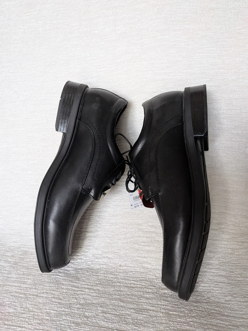 Dexter Comfort Men's Black Leather Memory Foam Lace-Up Shoes Size 11W - Picture 7 of 14